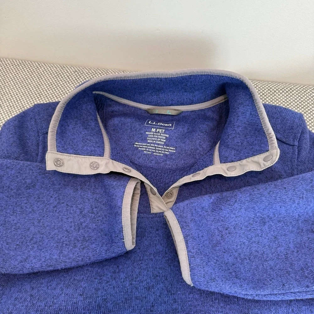 L.L.Bean Sweater Fleece Pullover size M petite
